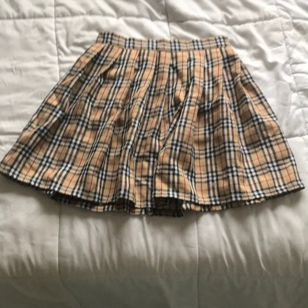 burberry patterned skirt